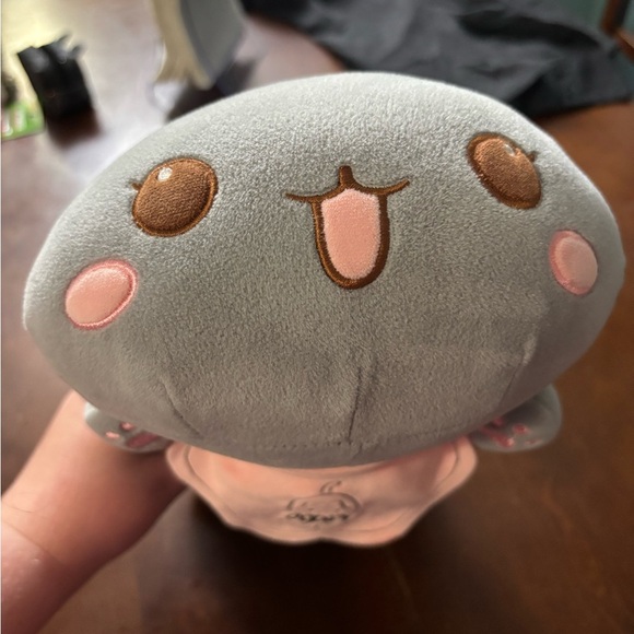 voploy Other - Cute Gray and Pink Cat Plush Toy